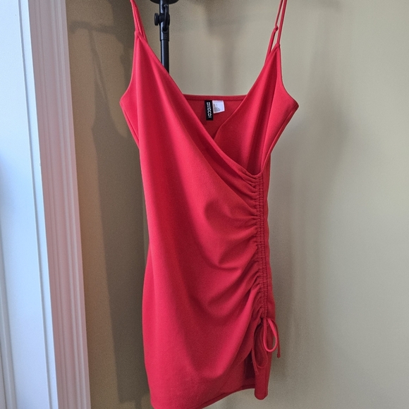 H&M Red Jersey Dress Size 4 - Picture 2 of 5